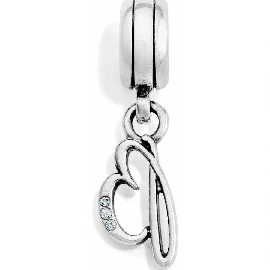 Charms>Brighton Initially Yours Charm Silver