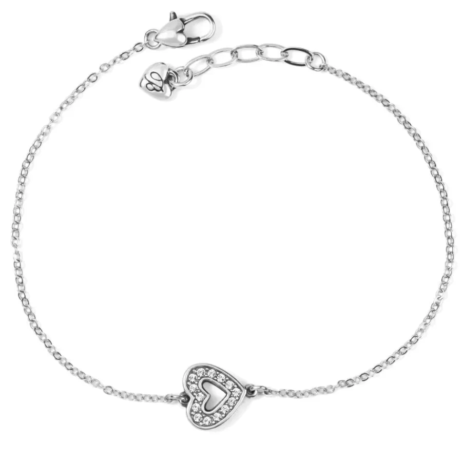 Anklets>Brighton Inner Shine Love Anklet Silver