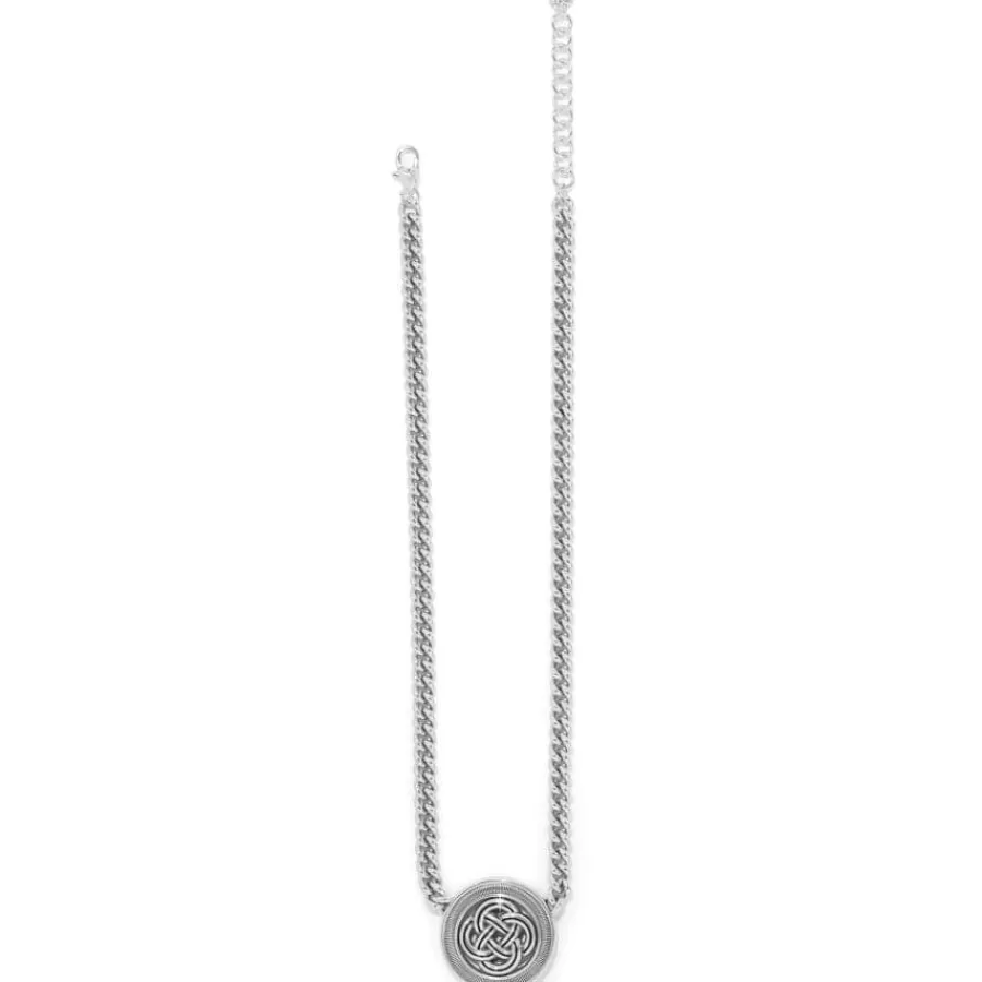 Necklaces>Brighton Interlok Bold Medallion Necklace Silver