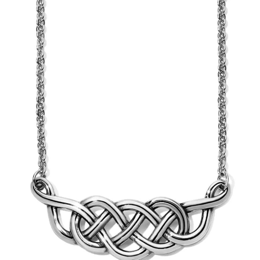 Necklaces>Brighton Interlok Braid Collar Necklace Silver