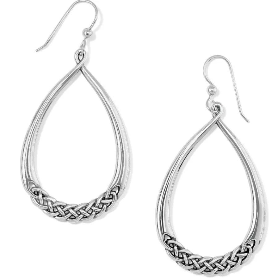 Earrings>Brighton Interlok Braid Drop French Wire Earrings Silver