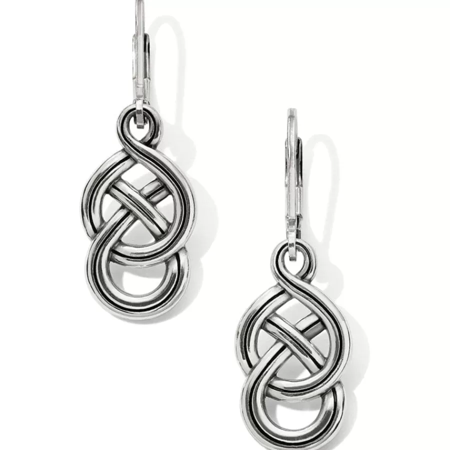 Earrings>Brighton Interlok Braid Petite Leverback Earrings Silver