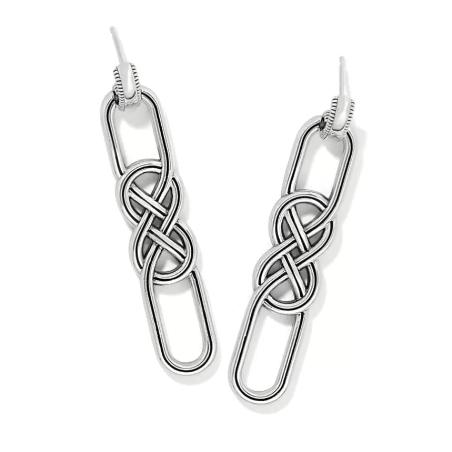 Earrings>Brighton Interlok Braid Post Drop Earrings Silver