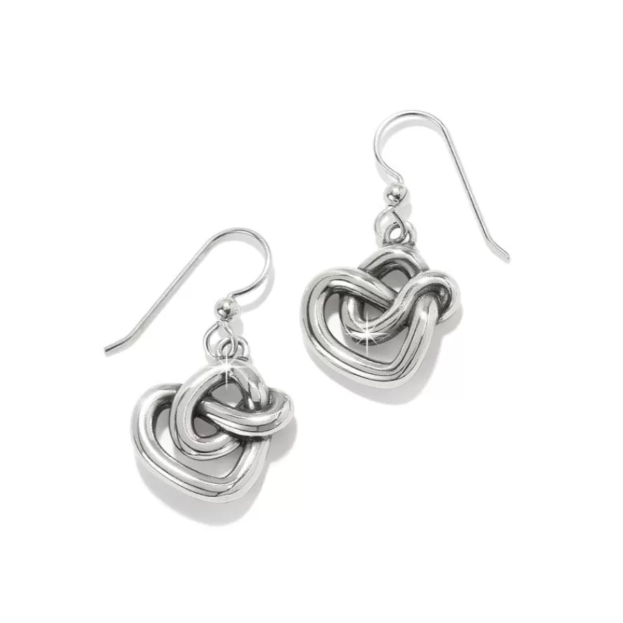 Earrings>Brighton Interlok Curve Heart French Wire Earrings Silver