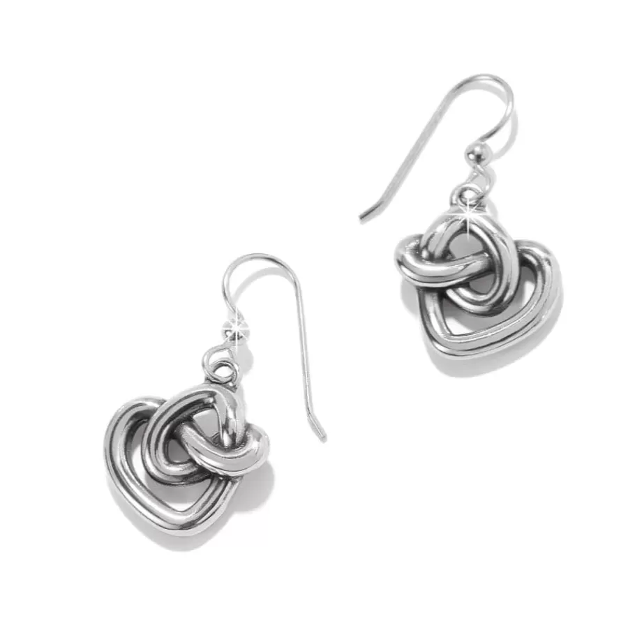 Earrings>Brighton Interlok Curve Heart French Wire Earrings Silver