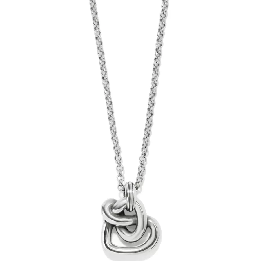 Necklaces>Brighton Interlok Curve Heart Necklace Silver