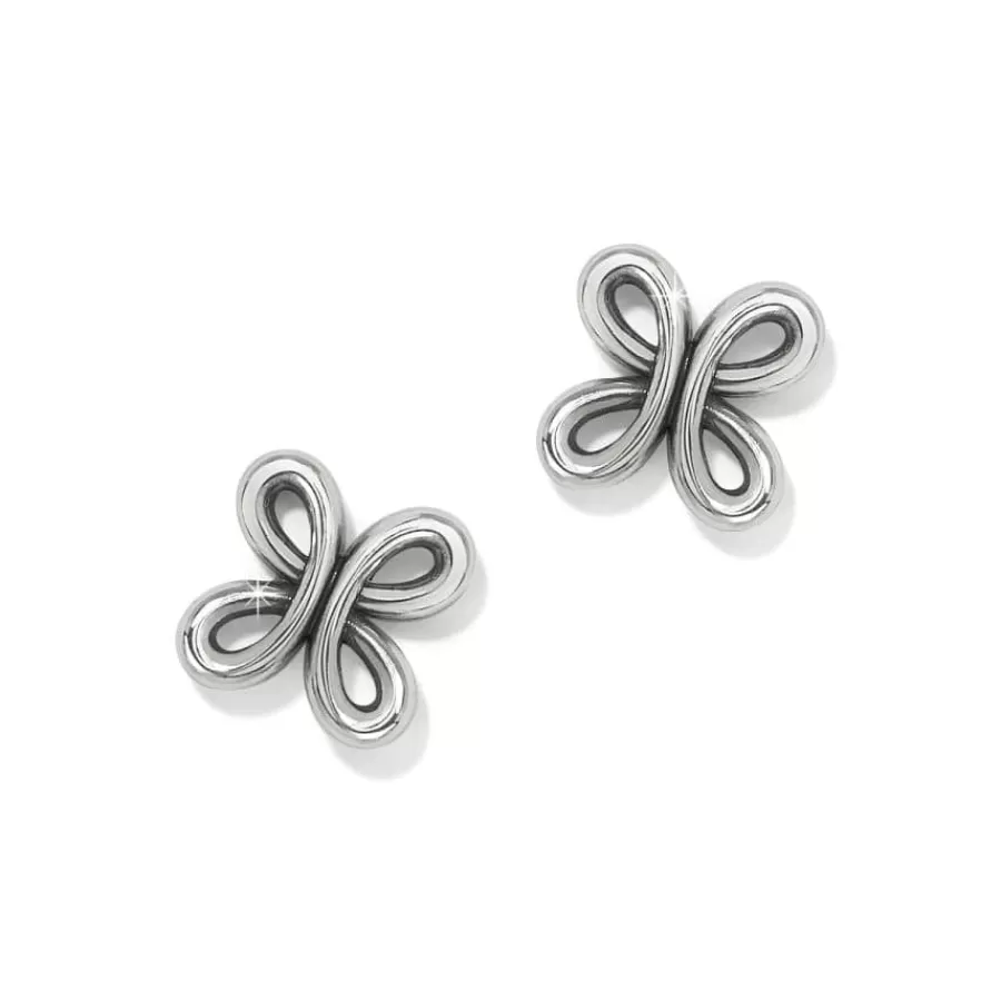 Earrings>Brighton Interlok Curve Post Earrings Silver