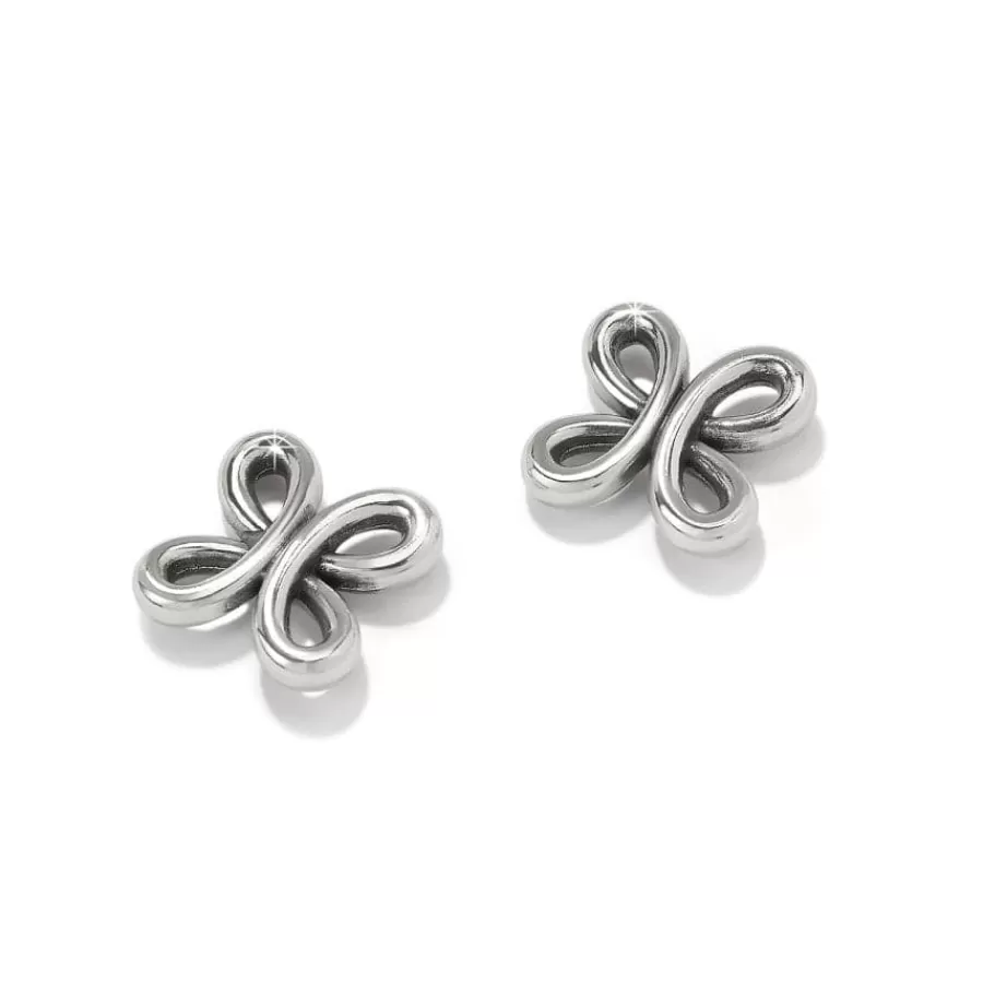 Earrings>Brighton Interlok Curve Post Earrings Silver