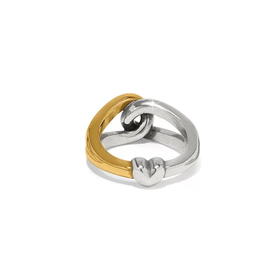 Rings>Brighton Interlok Curve Two Tone Ring Silver-Gold