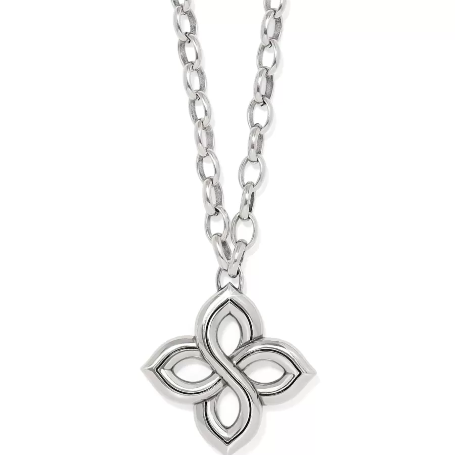 Necklaces>Brighton Interlok Floral Knot Bold Necklace Silver