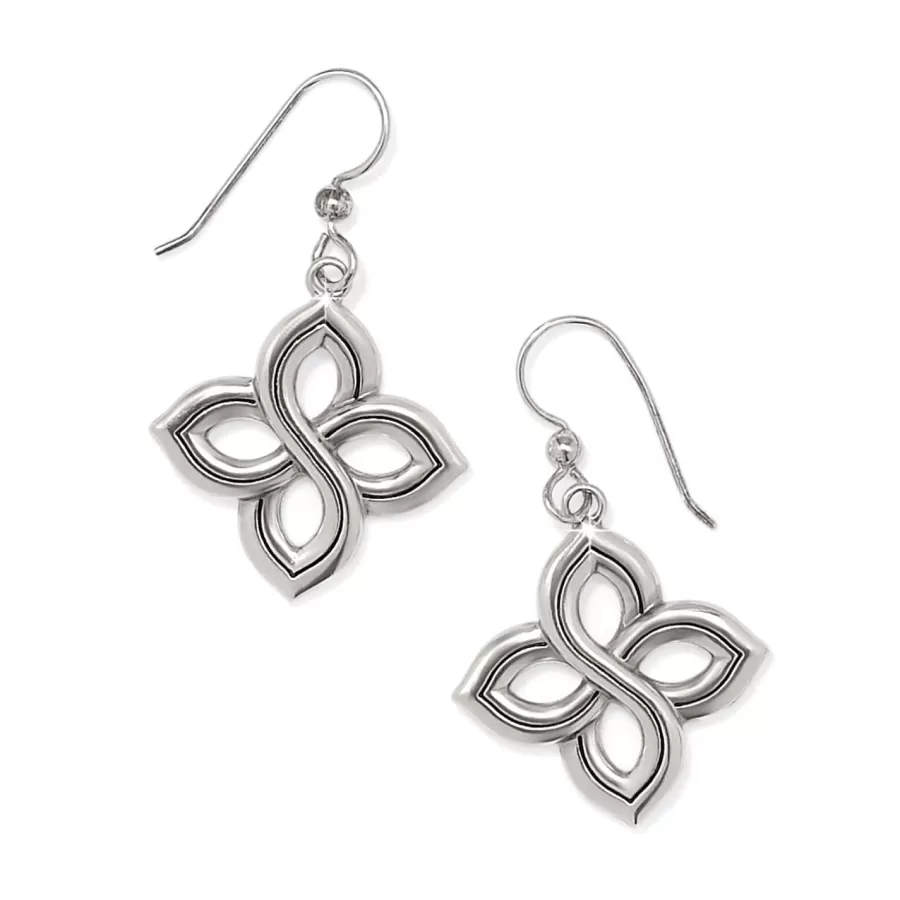 Earrings>Brighton Interlok Floral Knot French Wire Earrings Silver