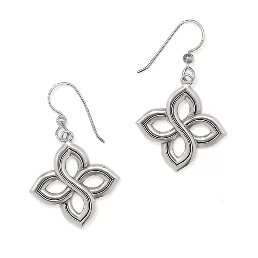 Earrings>Brighton Interlok Floral Knot French Wire Earrings Silver