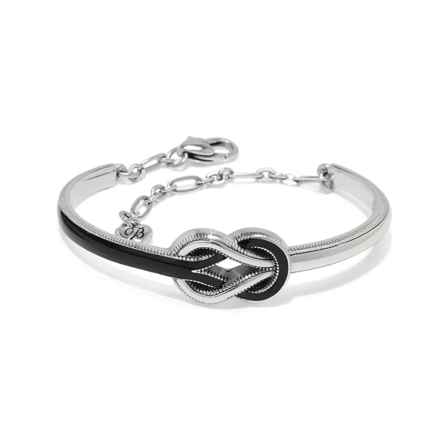 Bracelets>Brighton Interlok Harmony Bar Bracelet Silver-Black