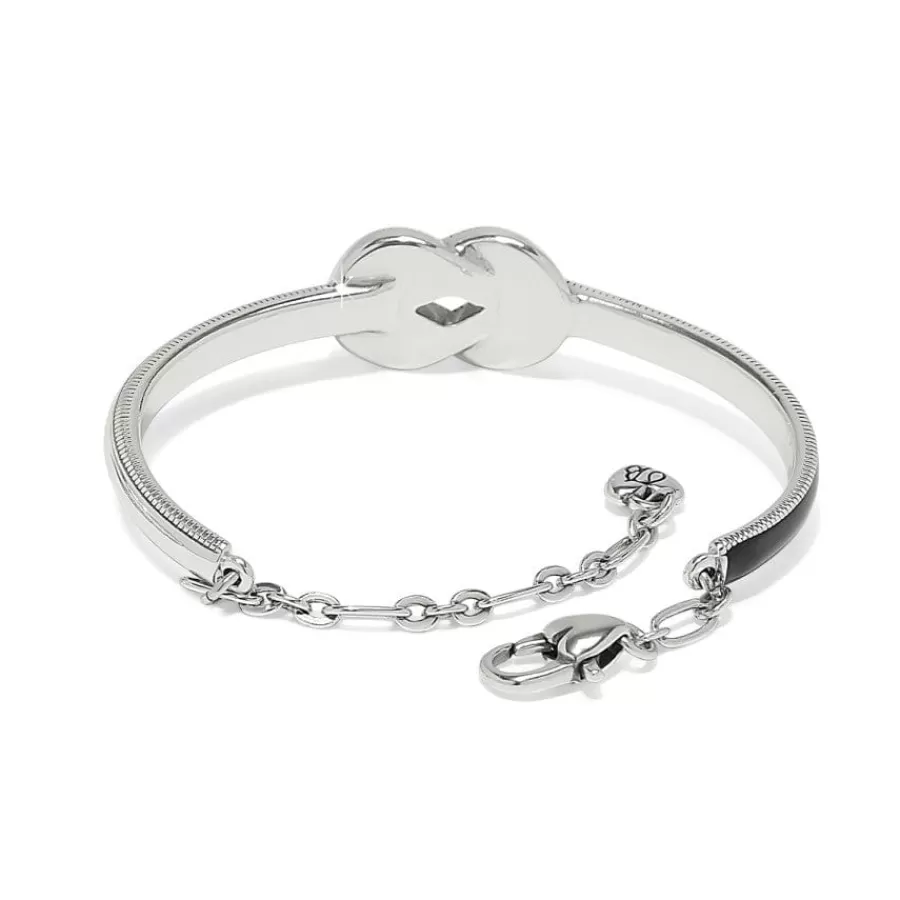 Bracelets>Brighton Interlok Harmony Bar Bracelet Silver-Black