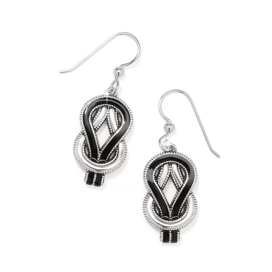 Earrings>Brighton Interlok Harmony Black French Wire Earrings Silver-Black