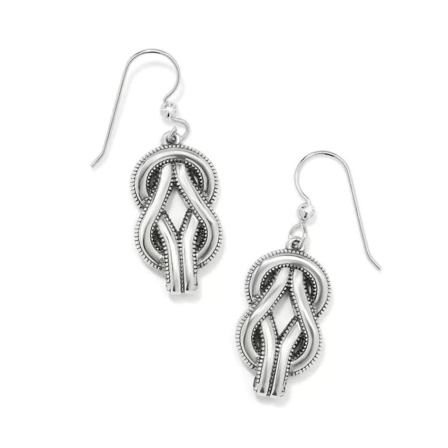 Earrings>Brighton Interlok Harmony Black French Wire Earrings Silver-Black