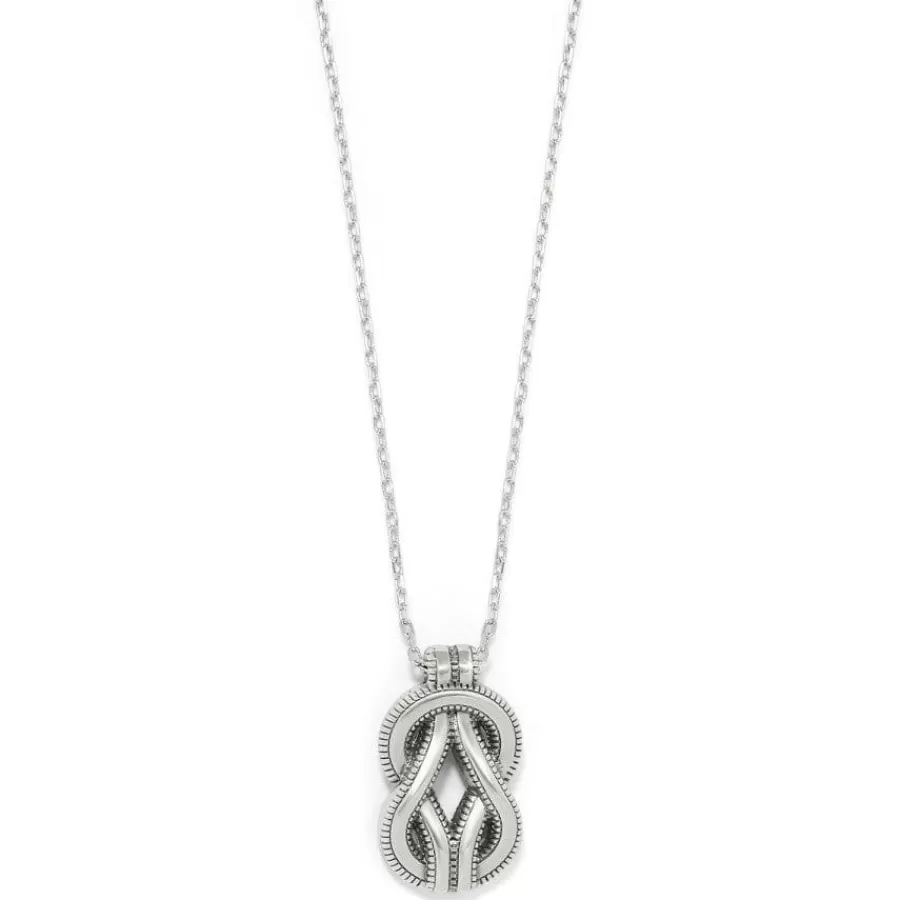 Necklaces>Brighton Interlok Harmony Black Necklace Silver-Black