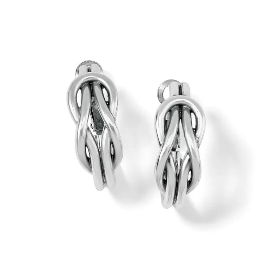 Earrings>Brighton Interlok Harmony Hoop Earrings Silver