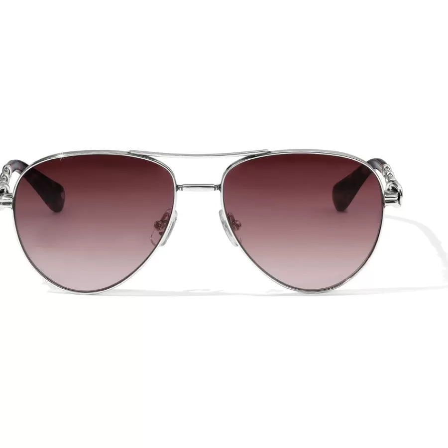 Sunglasses & More>Brighton Interlok Harmony Sunglasses Silver-Tortoise