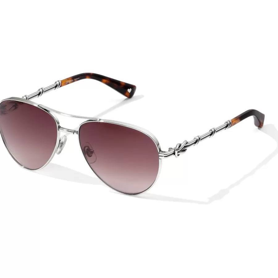 Sunglasses & More>Brighton Interlok Harmony Sunglasses Silver-Tortoise