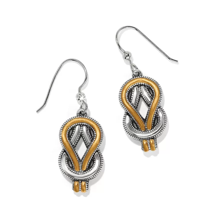 Earrings>Brighton Interlok Harmony Two Tone French Wire Earrings Silver-Gold