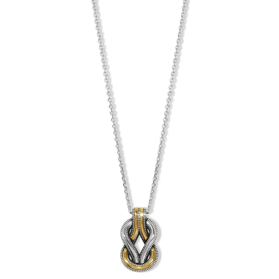 Necklaces>Brighton Interlok Harmony Two Tone Necklace Silver-Gold