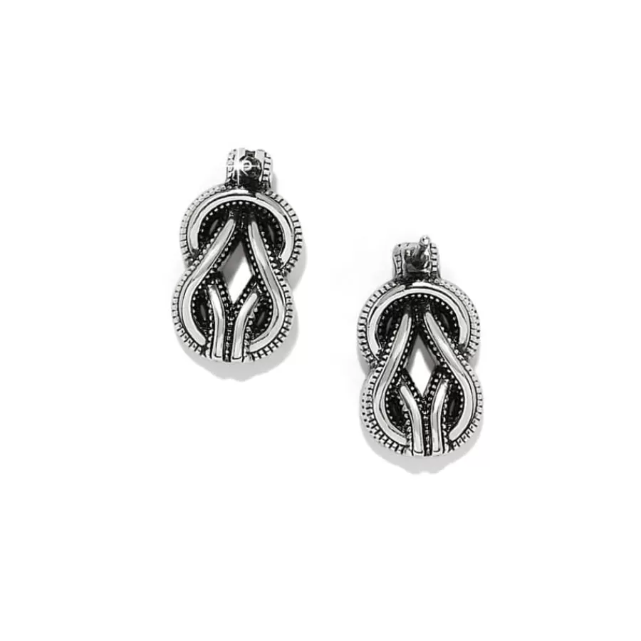 Earrings>Brighton Interlok Harmony Two Tone Post Earrings Silver-Gold