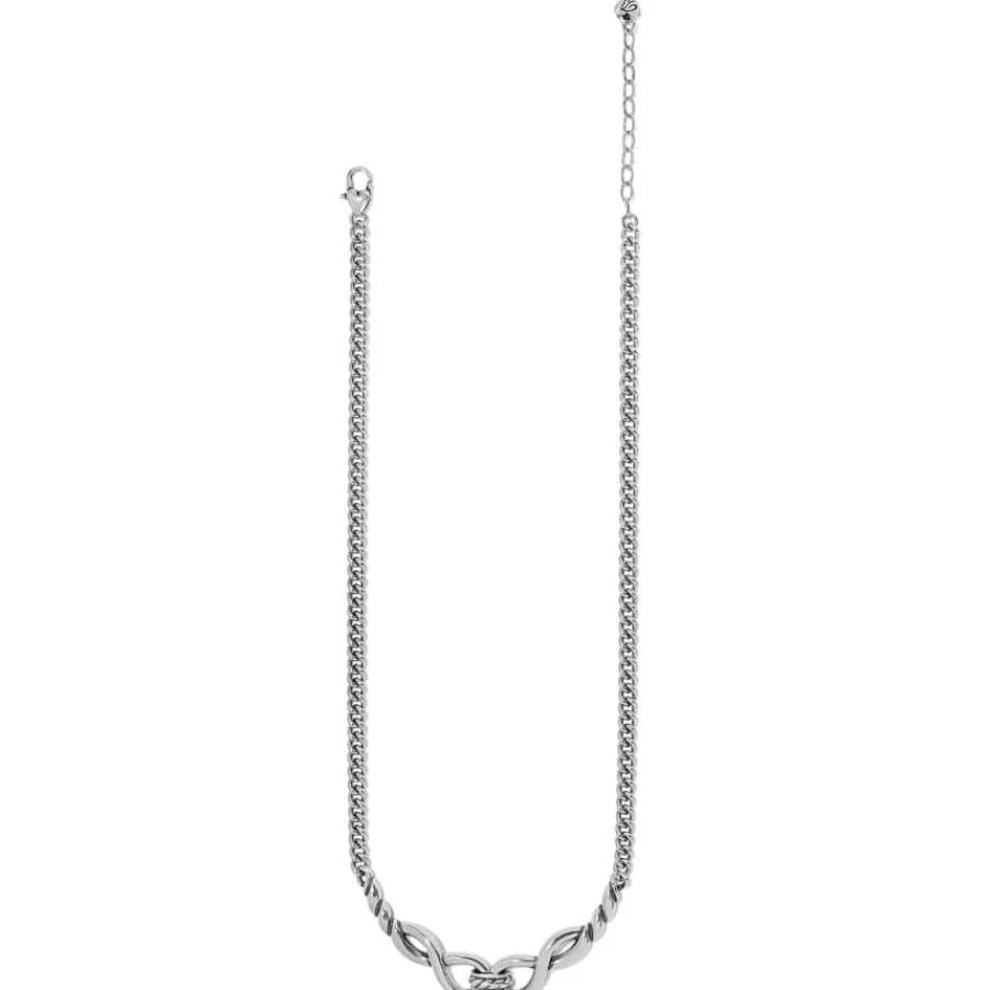 Necklaces>Brighton Interlok Infinity Collar Necklace Silver