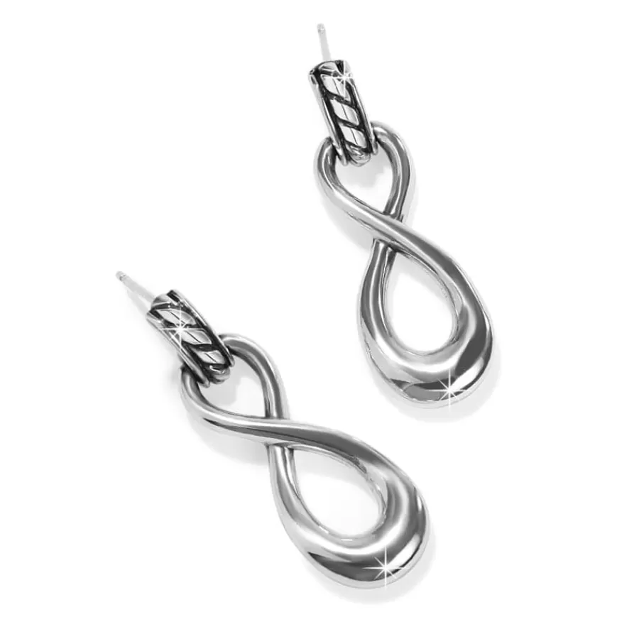 Earrings>Brighton Interlok Infinity Post Drop Earrings Silver