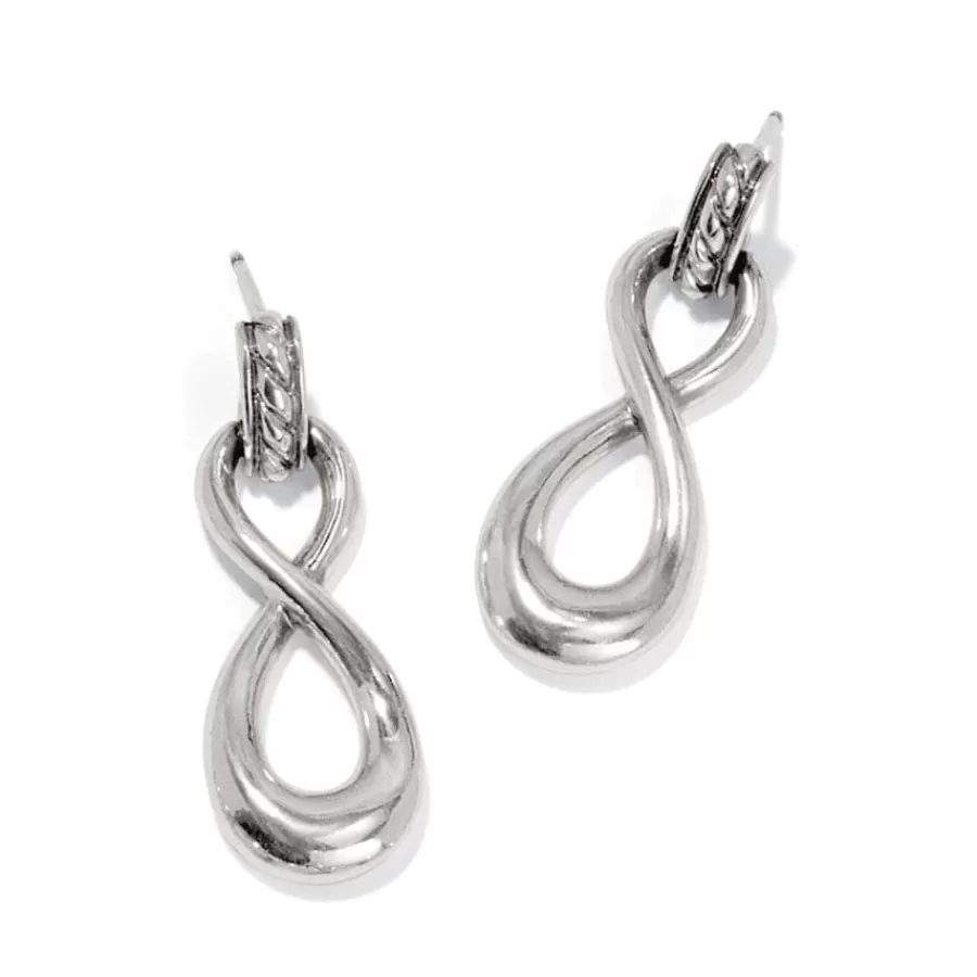 Earrings>Brighton Interlok Infinity Post Drop Earrings Silver