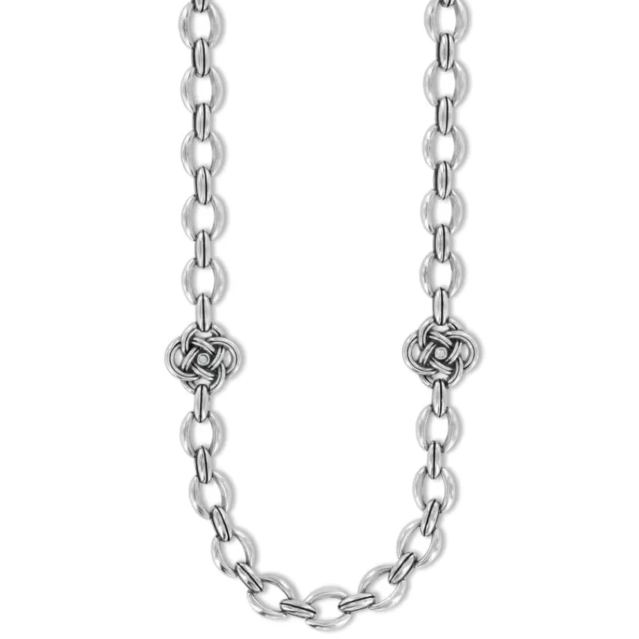 Necklaces>Brighton Interlok Knot Link Necklace Silver