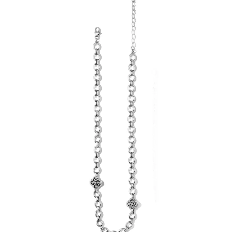 Necklaces>Brighton Interlok Knot Link Necklace Silver