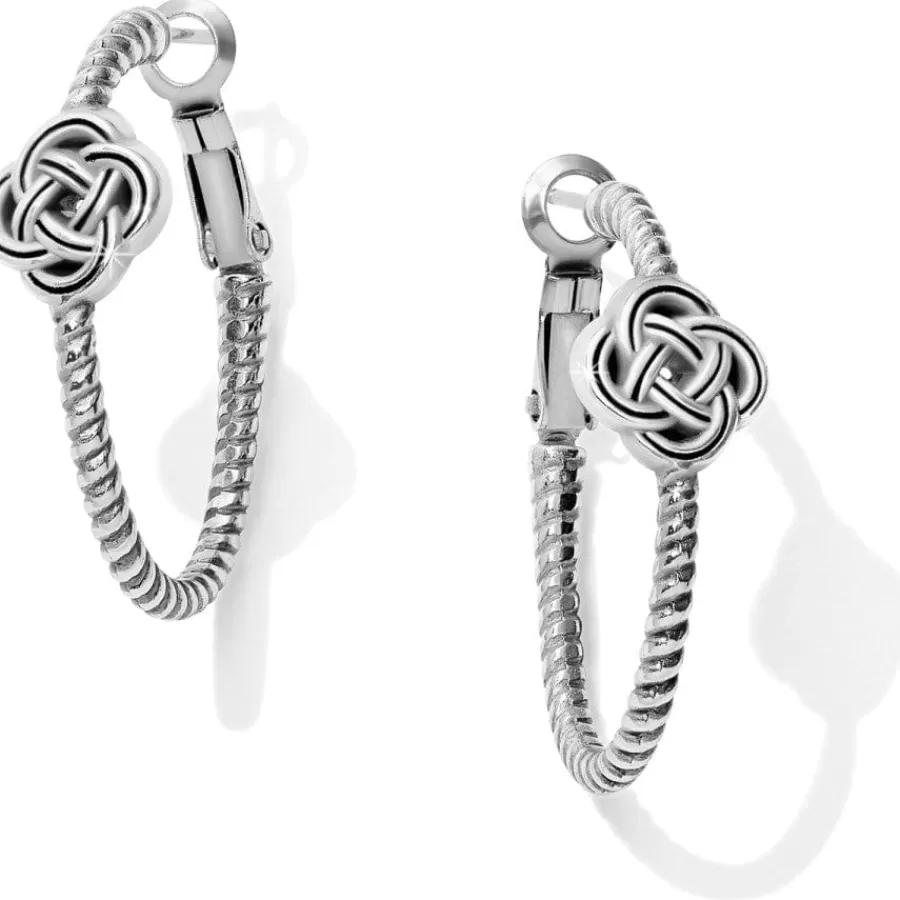 Earrings>Brighton Interlok Knot Rope Hoop Earrings Silver