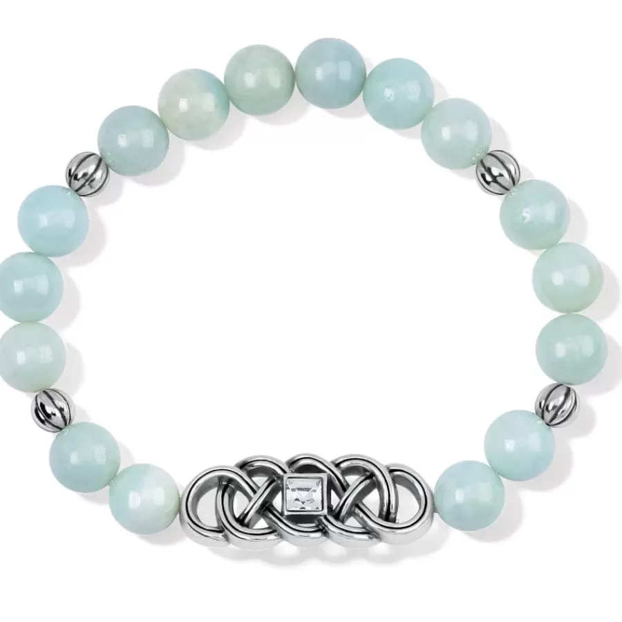 Bracelets>Brighton Interlok Lustre Amazonite Stretch Bracelet Silver-LightGreen