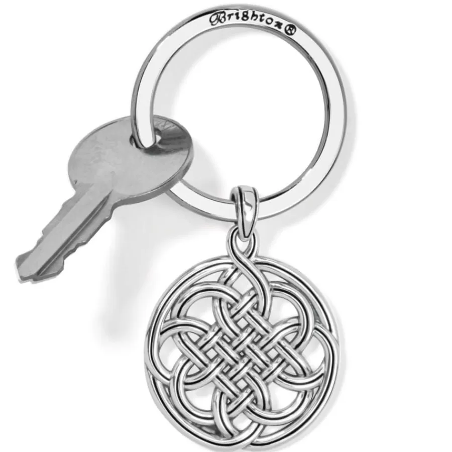 Key Fobs>Brighton Interlok Medallion Round Key Fob Silver