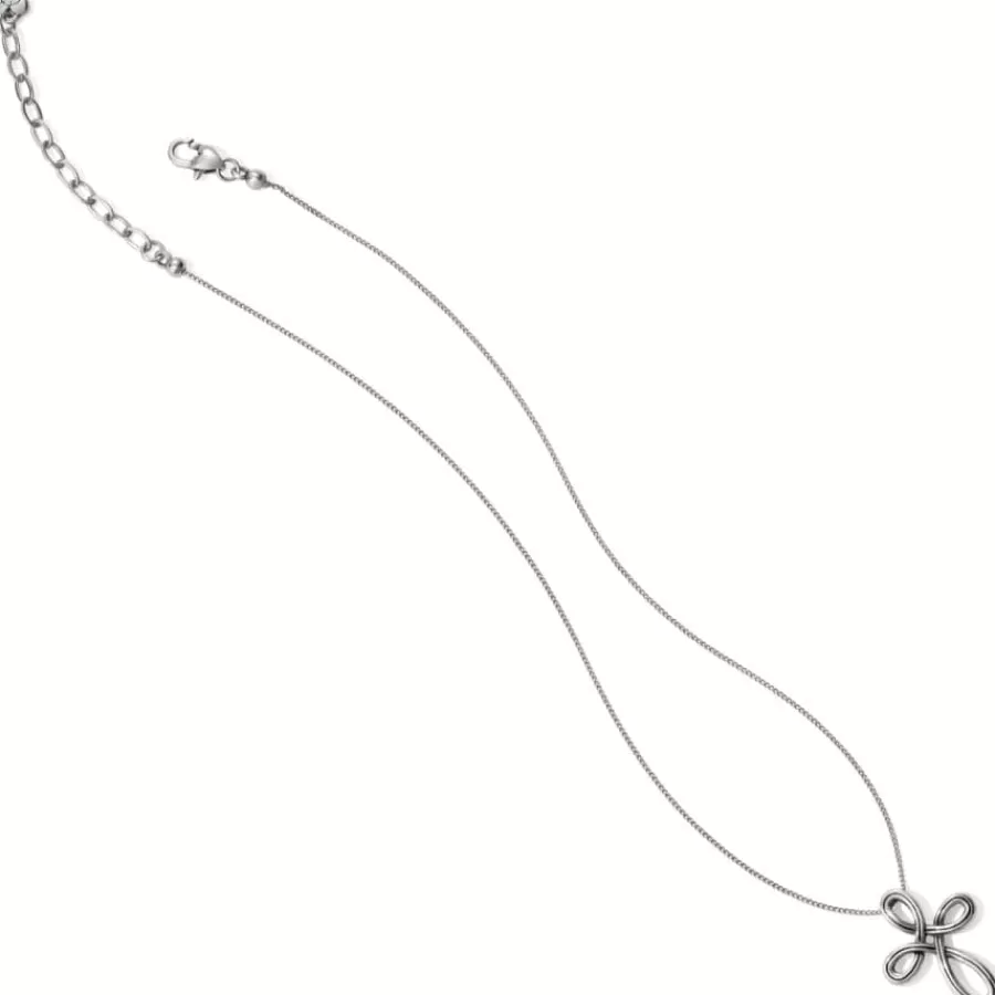 Necklaces>Brighton Interlok Petite Cross Necklace Silver