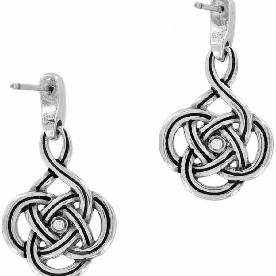 Earrings>Brighton Interlok Petite Post Drop Earrings Silver