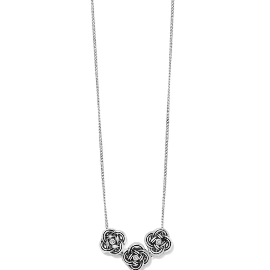 Necklaces>Brighton Interlok Trio Petite Necklace Silver