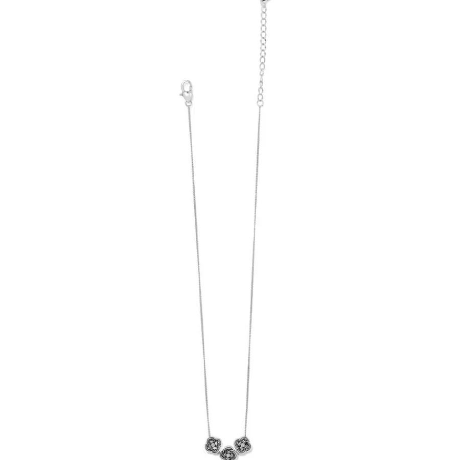 Necklaces>Brighton Interlok Trio Petite Necklace Silver