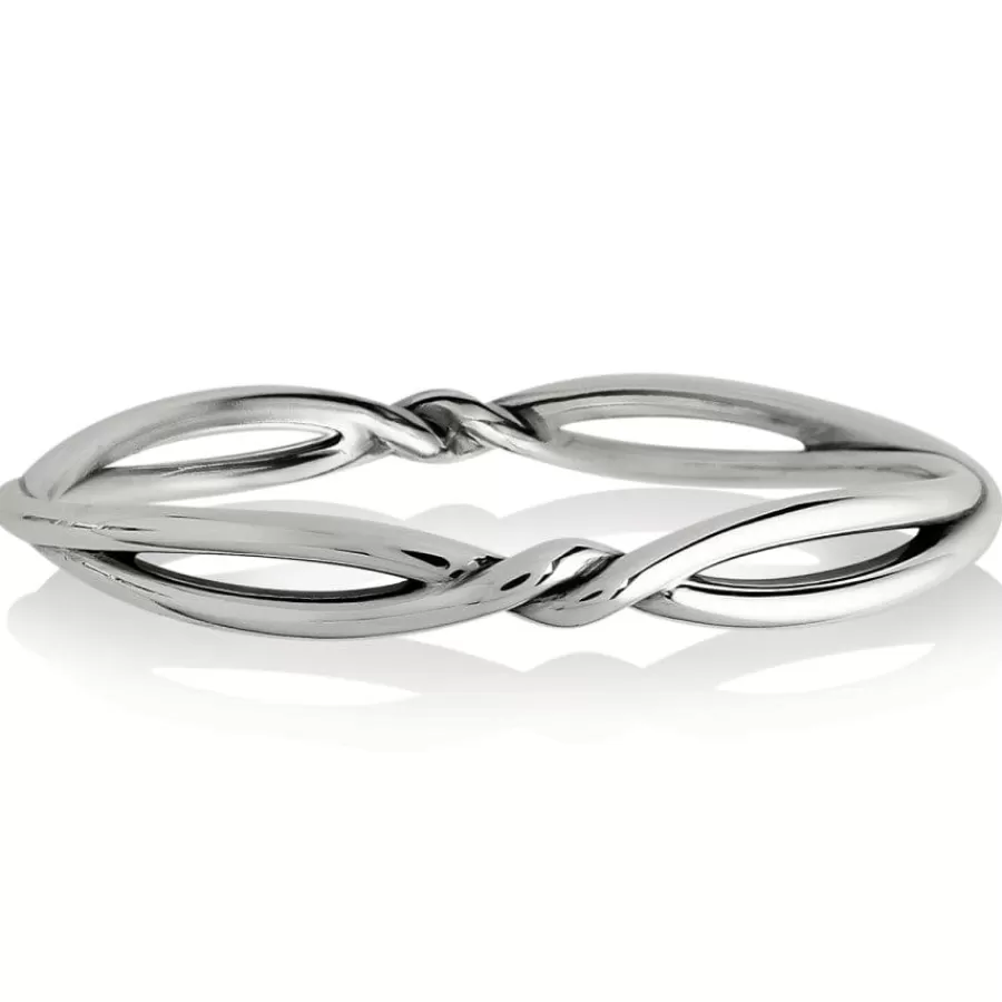 Bracelets>Brighton Interlok Twist Bangle Silver