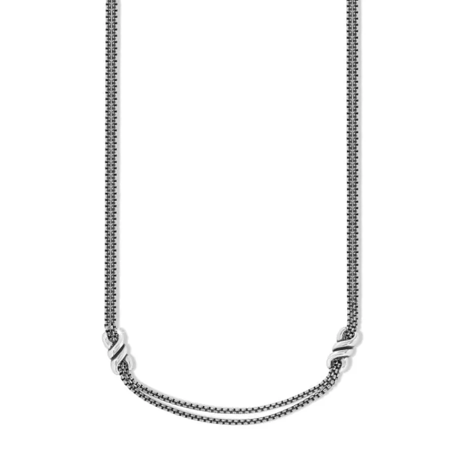 Necklaces>Brighton Interlok Twist Double Necklace Silver