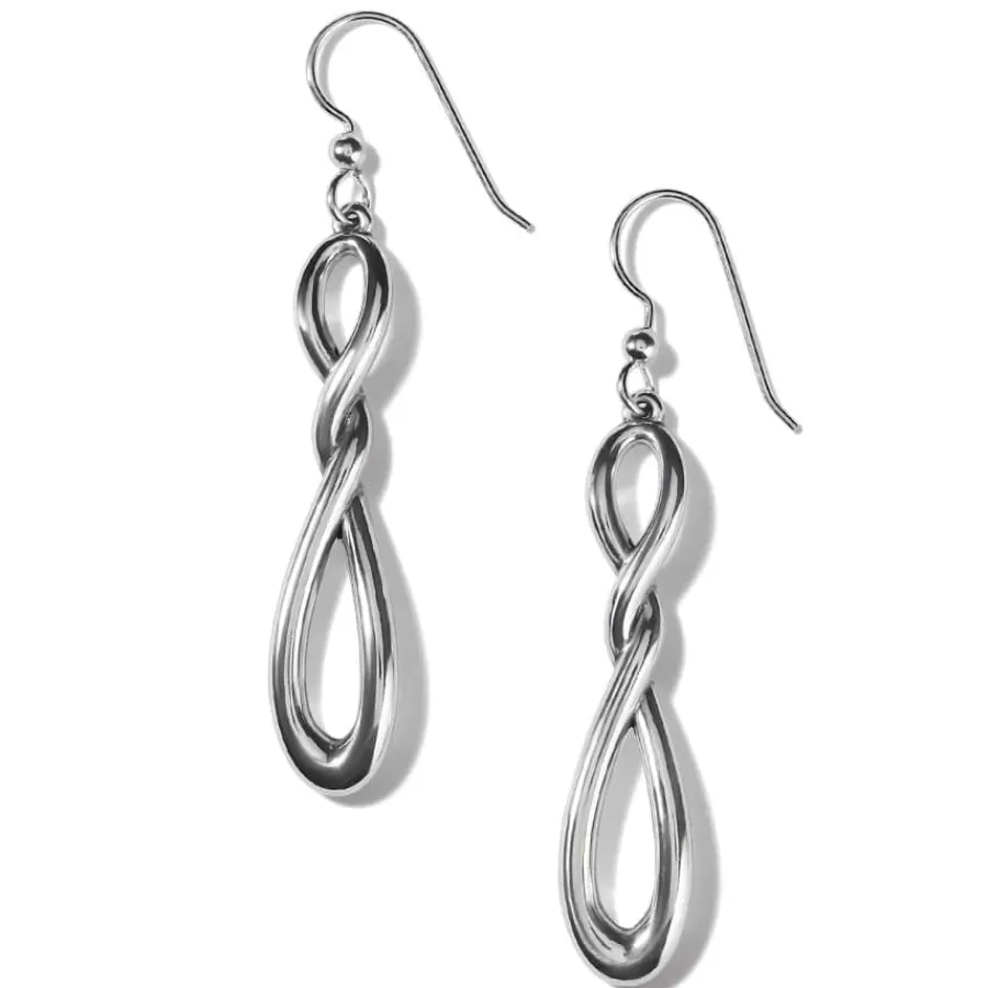 Earrings>Brighton Interlok Twist French Wire Earrings Silver