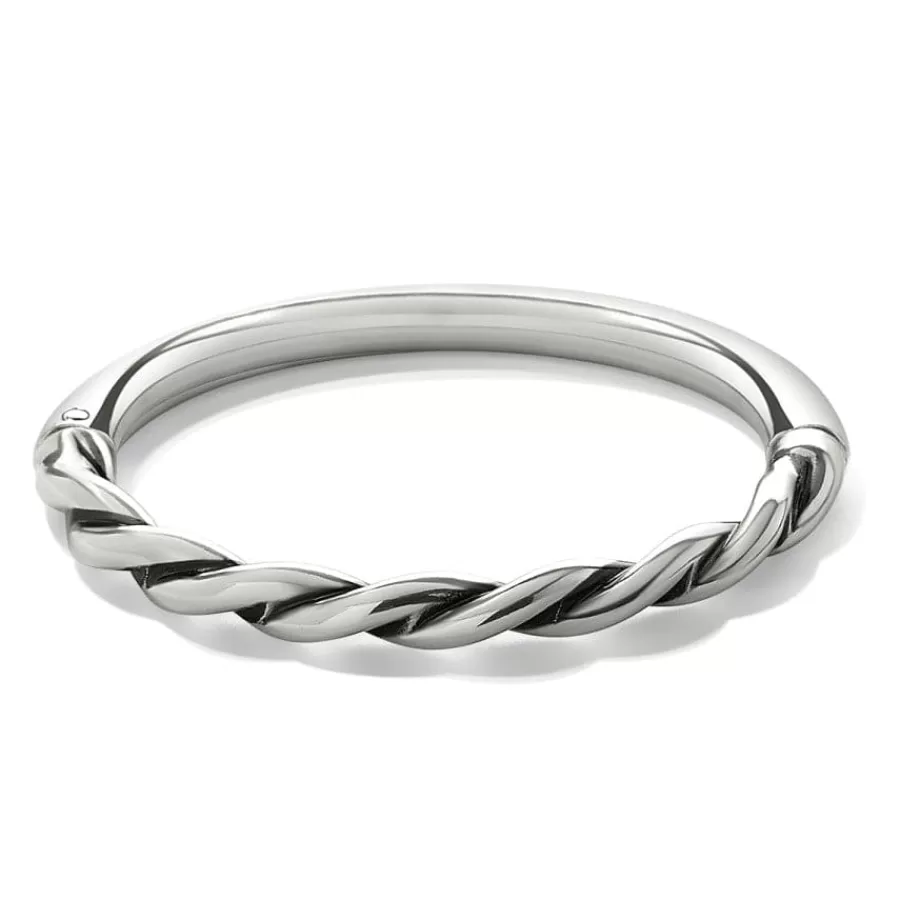 Bracelets | Smart Bands>Brighton Interlok Twist Hinged Bangle Silver