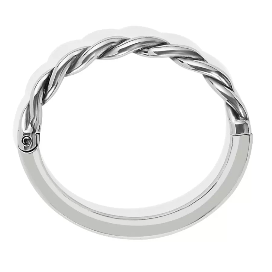 Bracelets | Smart Bands>Brighton Interlok Twist Hinged Bangle Silver