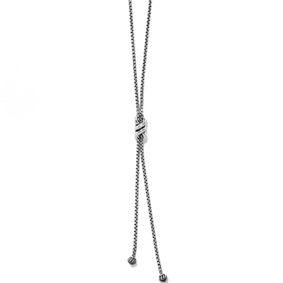 Necklaces>Brighton Interlok Twist Lariat Necklace Silver