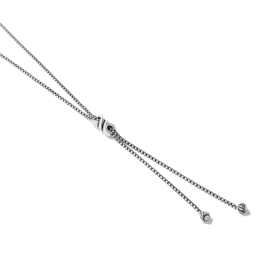 Necklaces>Brighton Interlok Twist Lariat Necklace Silver