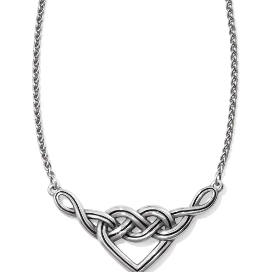 Necklaces>Brighton Interlok V Heart Necklace Silver