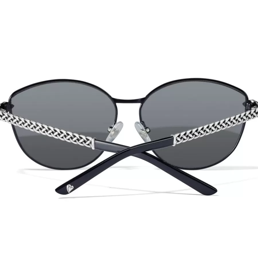 Sunglasses & More>Brighton Interlok Woven Sunglasses Silver-Black