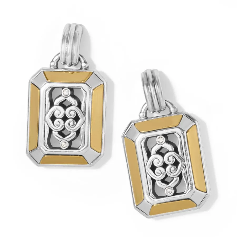 Earrings>Brighton Intrigue Regal Post Drop Earrings Silver-Gold