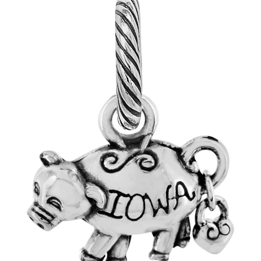 Charms>Brighton Iowa Charm Silver